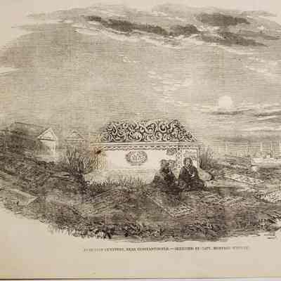 Engraving (Armenian Cemetery in Constantinople)