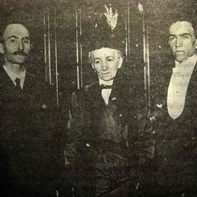 Widowed Anna Raffi with her two sons, Aram and Arshak Raffi, in London