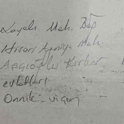 Note left by seller on backside.