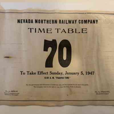 Timetable No. 70