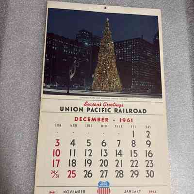 UP Calendar-1962