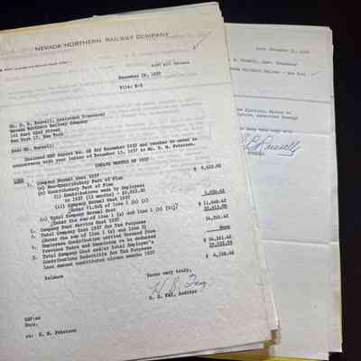 P-3-1 Pensions under KCC Plan 1956-1957