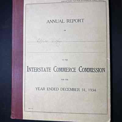 1934 Annual Report to the ICC