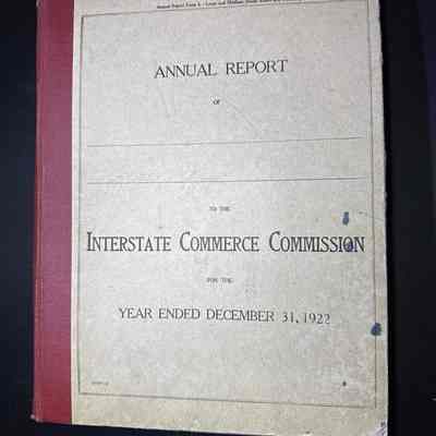 1922 Annual Report to the ICC