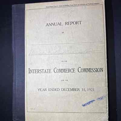 1921 Annual Report to the ICC
