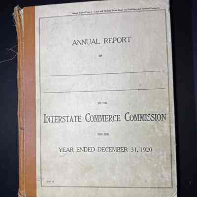 1920 Annual Report to the ICC
