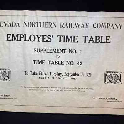 Timetable No. 42 Supplement