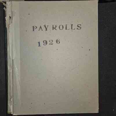 Payroll Ledger - 1926