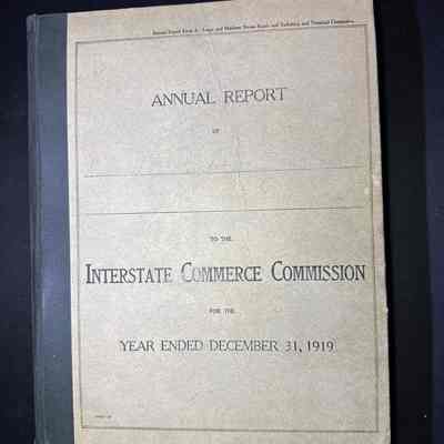 1919 Annual Report to the ICC