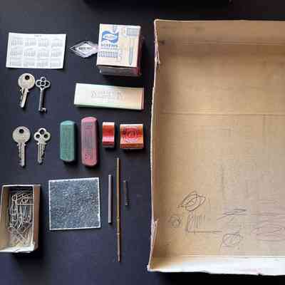 Office Tray with Misc. Items