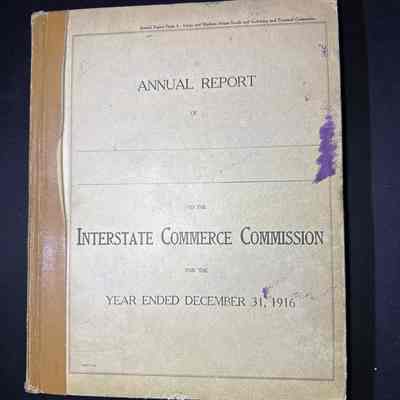 1916 Annual Report to the ICC