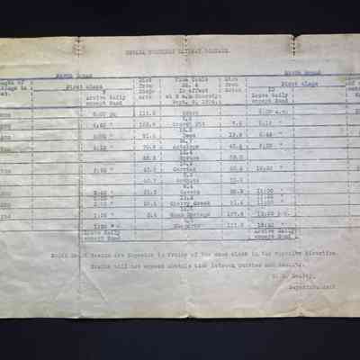 Timetable No. 4