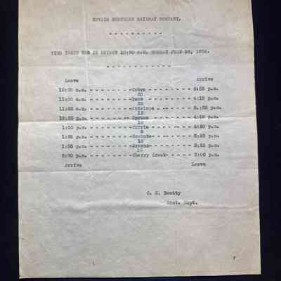 Timetable No. 2