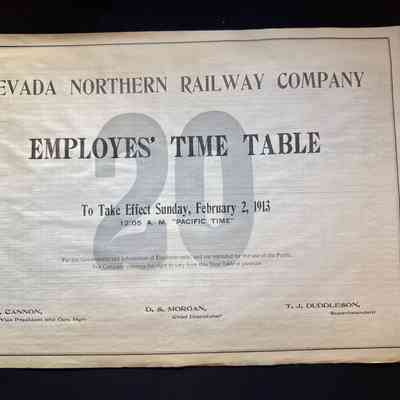 Timetable No. 20