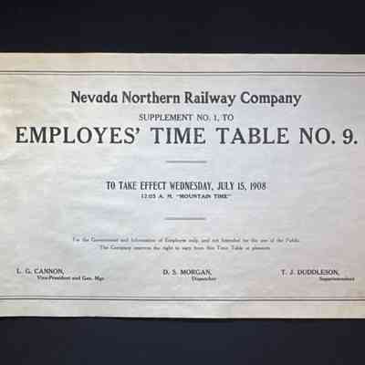 Timetable No. 9 Supplement