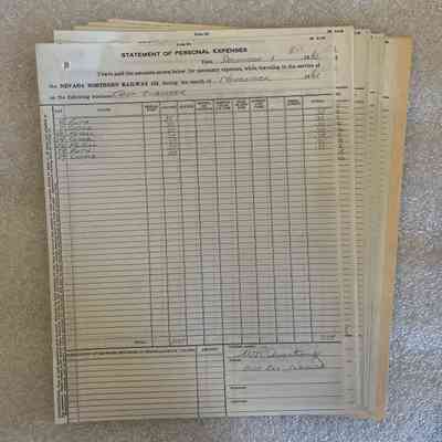 E-1 Expense Account - 1938-41