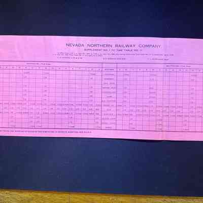 Timetable No. 11 Supplement