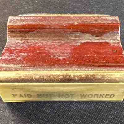 Rubber Stamp-Paid Not Worked
