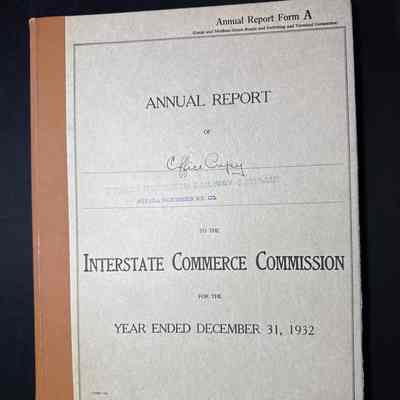 1932 Annual Report to the ICC