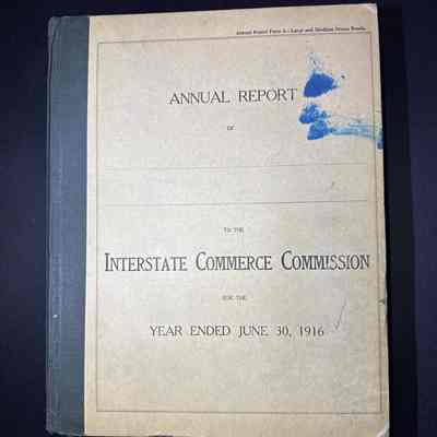 1916 Annual Report to the ICC