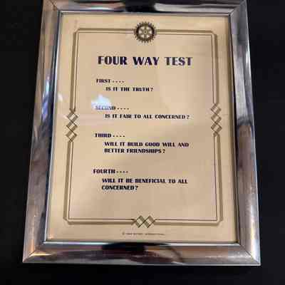 Rotary Four Way Test