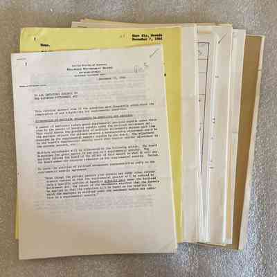 P-3 Pensions for Employees under R.R. Retirement - 1964-66