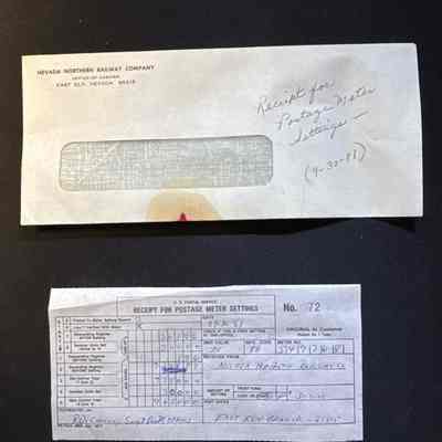 Receipt For Postage Meter Settings