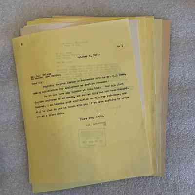 A-1 Applications for Employment - 1938-41