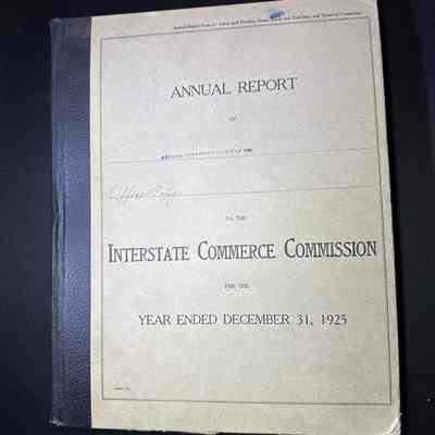 1925 Annual Report to the ICC