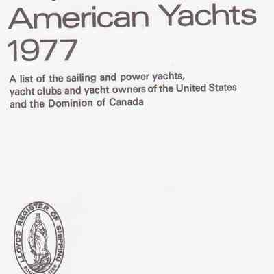 Lloyd's Register of American Yachts 1977 The North American Yacht Register 1978