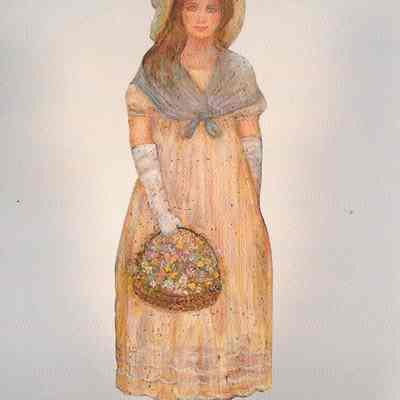 Maid with Basket of Flowers