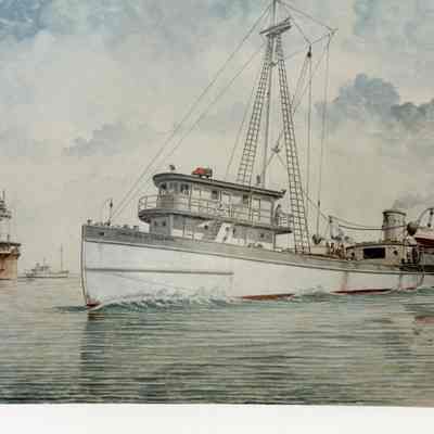Menhaden fishing vessel