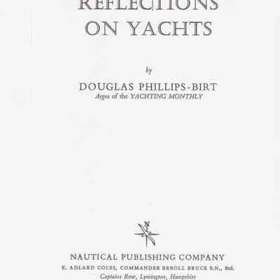 Reflections on Yachts