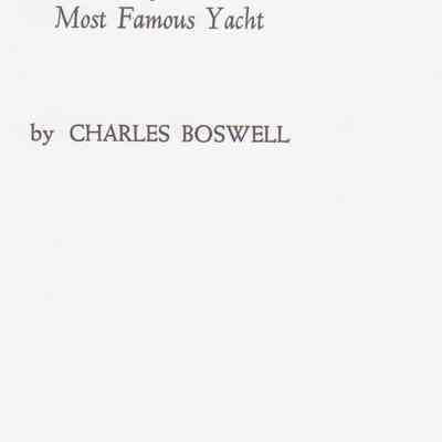 The America, the Story of the World's Most famous Yacht