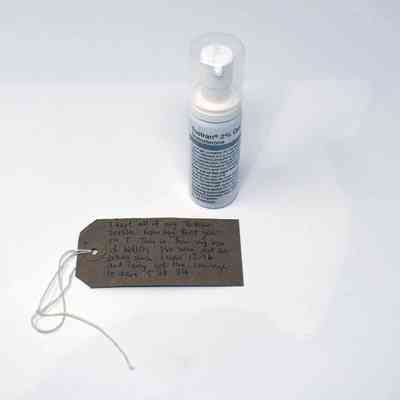 White metal can with white plastic nozzle and clear plastic lid. Bottle label reads "Tostran 2% Gel Testosterone" with additional information about the medicine.