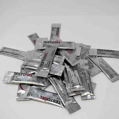 This image shows 28 50mg Testogel sachets