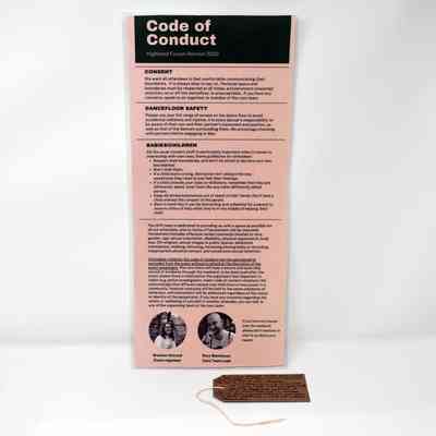 The image shows a code of conduct poster for the Highland Fusion Retreat 2022.