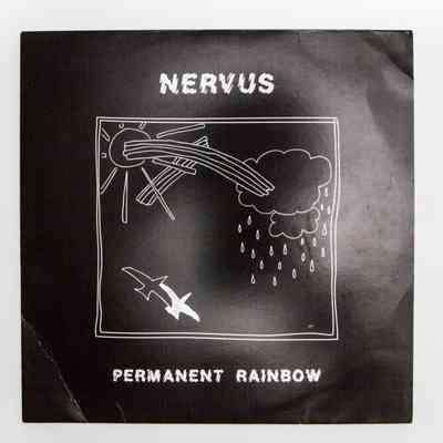 Front cover of an LP sleeve reading "NERVUS" and "PERMANENT RAINBOW"