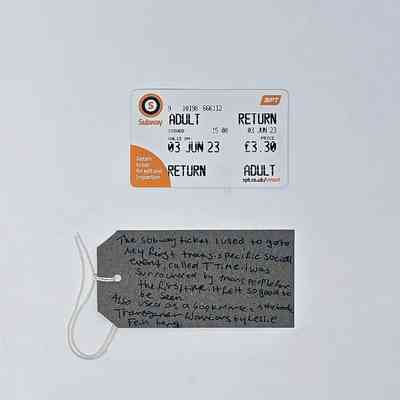 A subway ticket and handwritten note describe attending a significant social event on June 3rd.