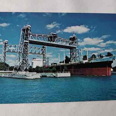 The Clarence Street vertical lift bridge postcard