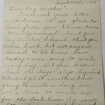 Letter from Rhea Burch - September 1916