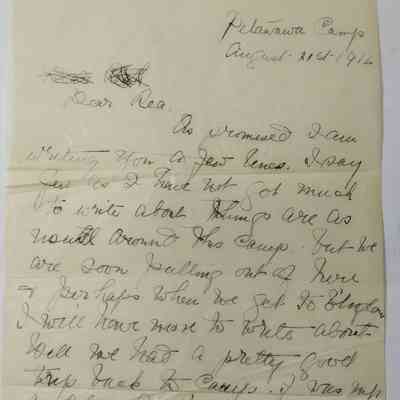Letter to Rhea - August 1916