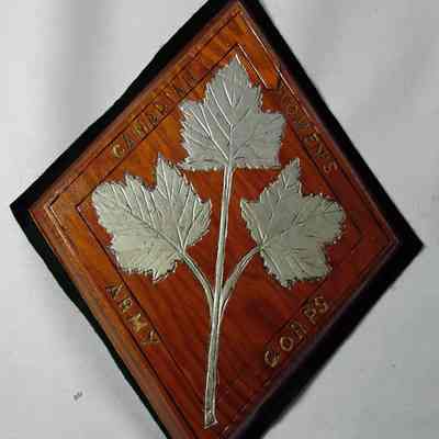Canadian women's Army Corps plaque
