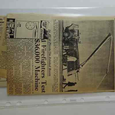 Thorold Firefighter Newspaper Clippings