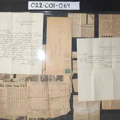 Mabel Moss school news articles + letters