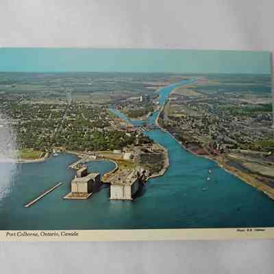 Postcard depicting the terminal point at the Lake Erie