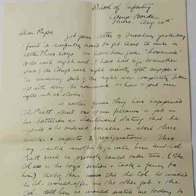 Letter from Harry Anger - 1916