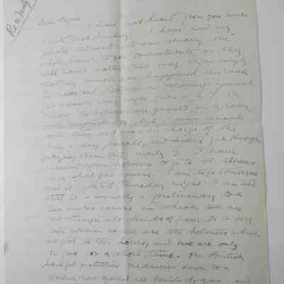 Letter from Harry Dell Anger to his father - June 23rd 1917