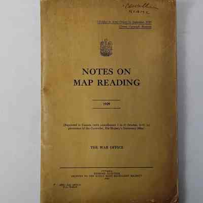 Notes on map reading, 1929