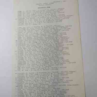 Membership Roll - Trinity Church 1967